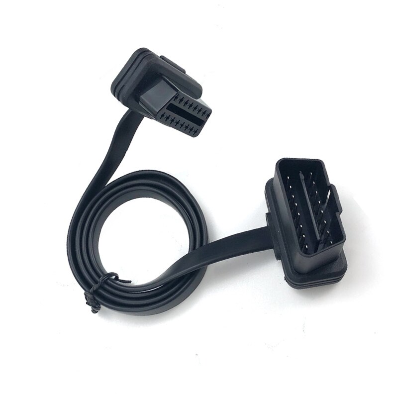 60Cm Obd2 Verlengkabel Platte Dunne Noodle Obd Adapter 16Pin Man-vrouw Auto Kabel Connector