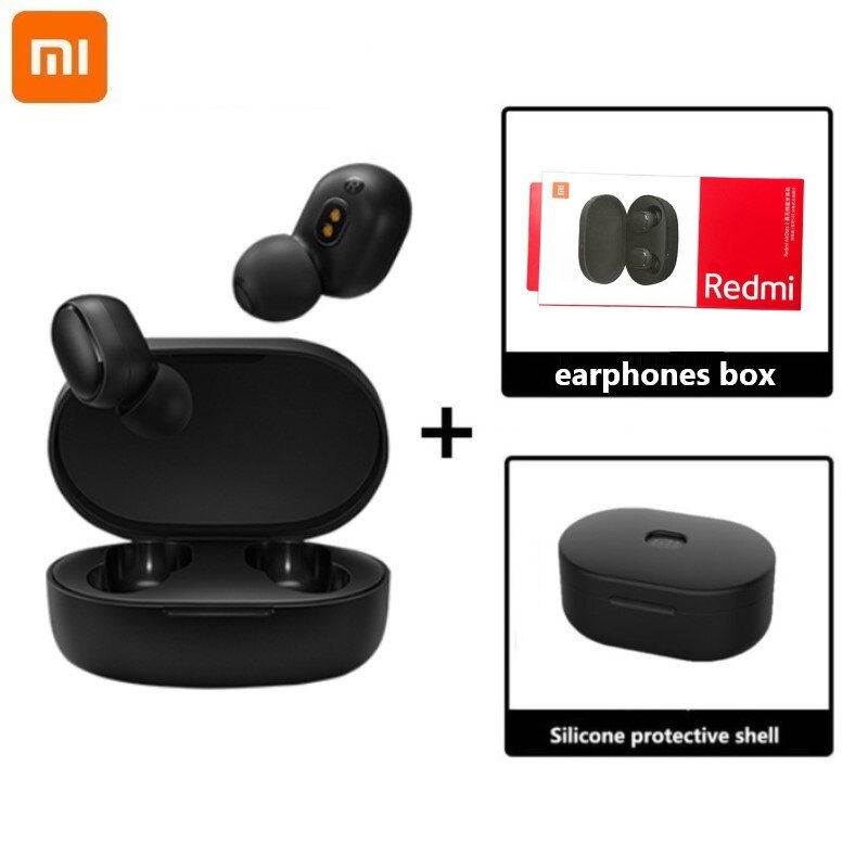 Xiaomi Redmi Airdots 2 Originele Tws Bluetooth 5.0 Ruisonderdrukking Met Mic Ai Controle Redmi Airdots S Echte Draadloze Headset: Free case 1