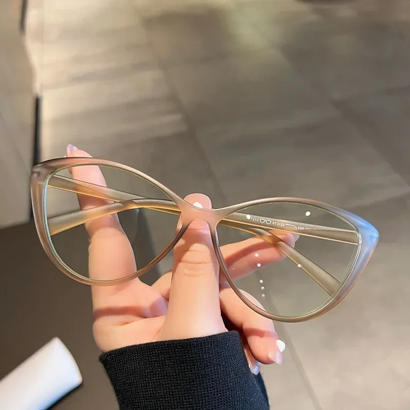 Tendencia de , gafas para miopía con dioptrías para mujeres y hombres, montura Retro de ojo de gato, gafas graduadas para miopía, dioptrías de 0 a 4,0: Gris / + 25
