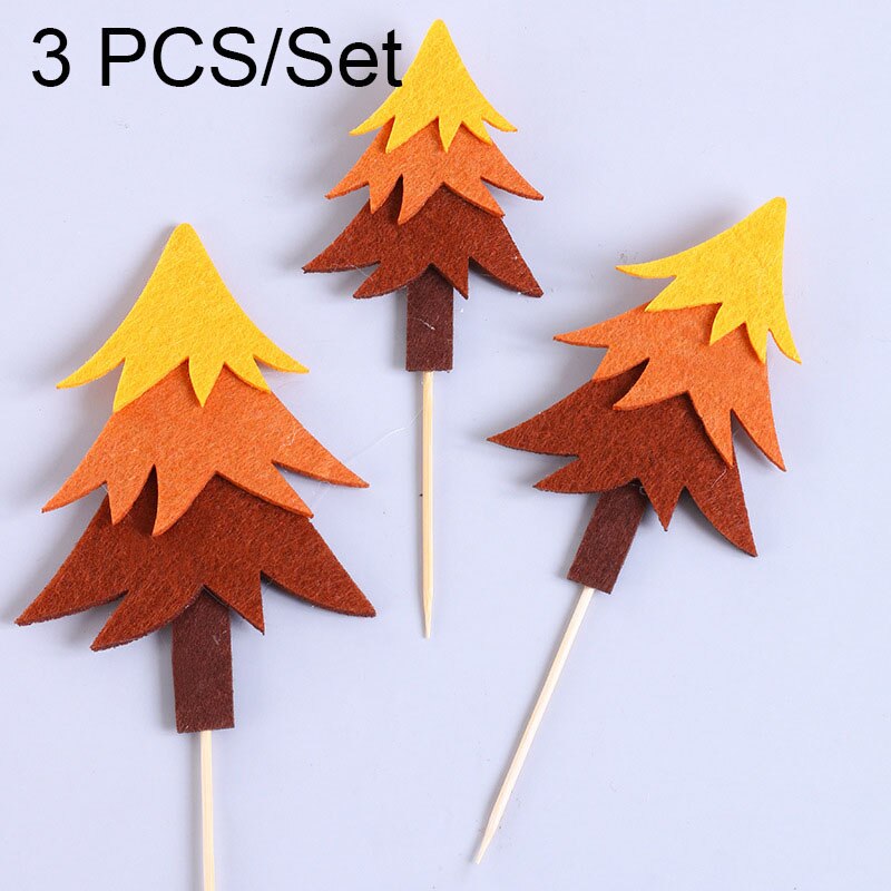 Small Tree Cake Topper Happy Birthday Party Decor Kids Boy Girl Birthday Cake Decor 1st Birthday Cupcake Toppers: 15