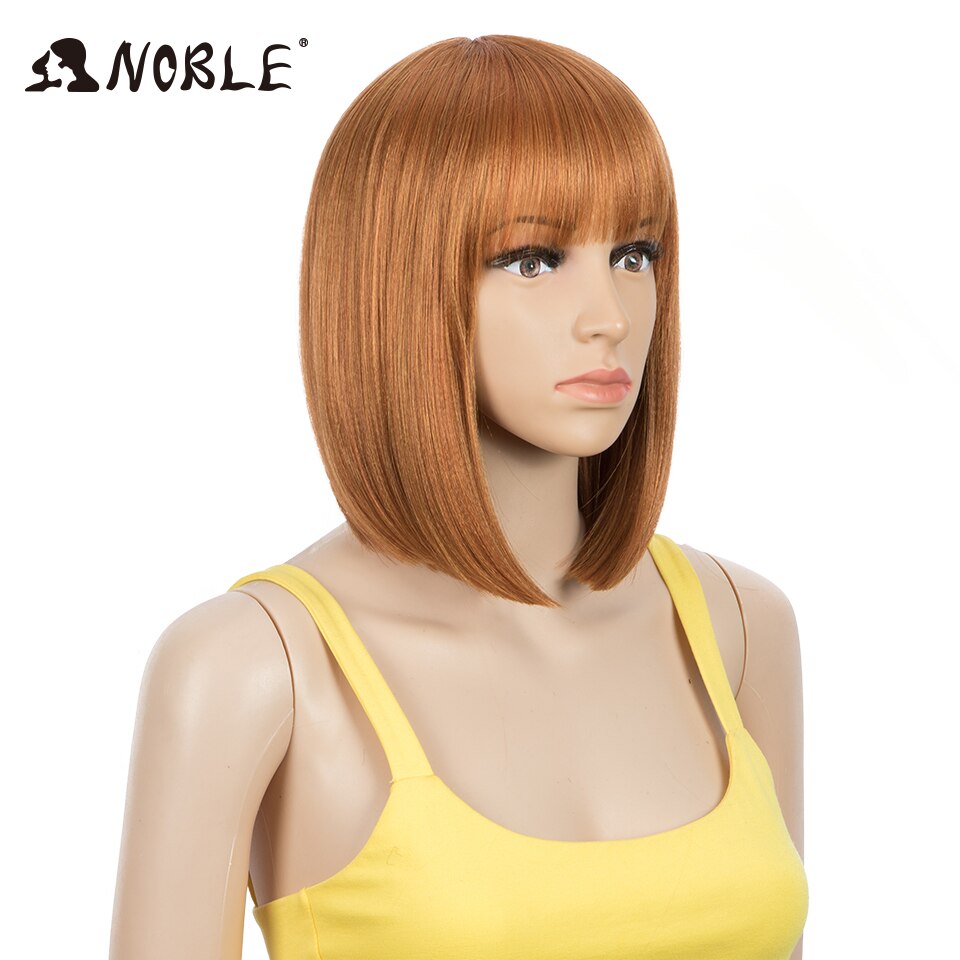 Noble Cosplay Synthetische Lace Front Pruik Korte Bob Straight 12 "Groene Pruik Synthetische Pruik Blonde Pruiken Voor Zwarte Vrouwen cosplay Pruik