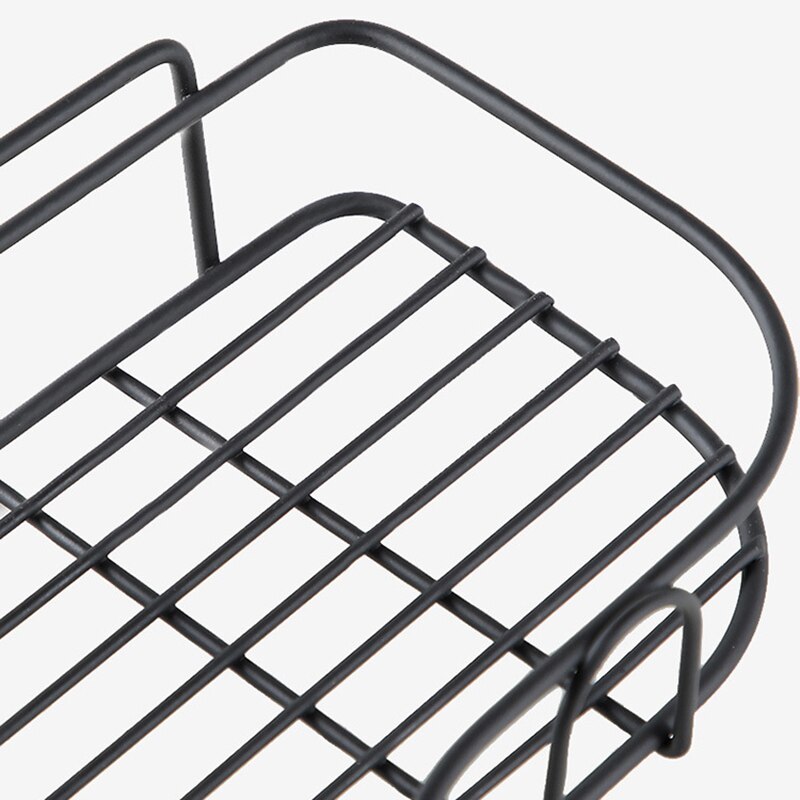 Etagère ventouse pour salle de bain ou cuisine, poinçon, cadre d'angle, fer forgé, rangement de shampoing et accessoires