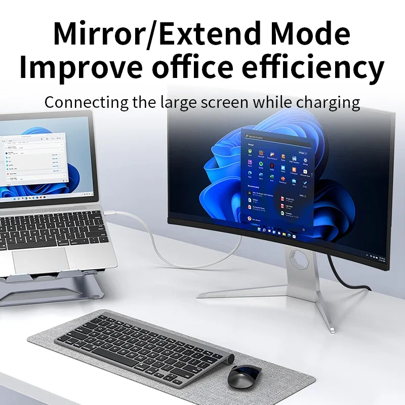 Kabel Unnlink 4K USB C do HDMI z ładowaniem PD Konwerter telefonu na telewizor typu C Thunderbolt 3 do iPhone15/16 MacBook Samsung Dex