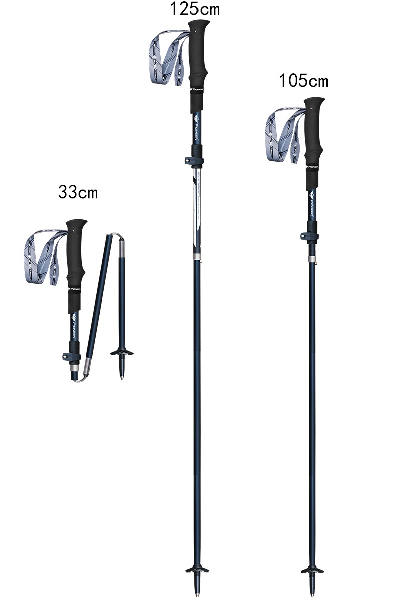 Pioneer 2 st ultralätt kolfiber vandringsstavar justerbara 5 sektioner hopfällbara stavar vandringstavar camping