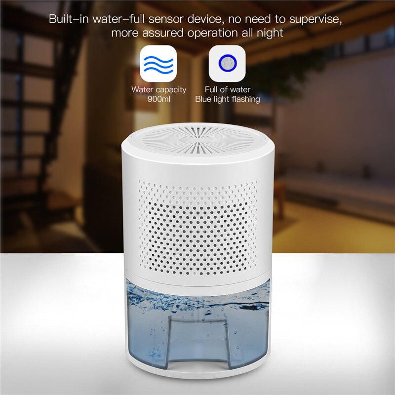 300ml Mini Portable Dehumidifier Electric Air Dryer Machine Water Intelligent Moisture Absorb Dehumidifier For Home Wardrobe 50