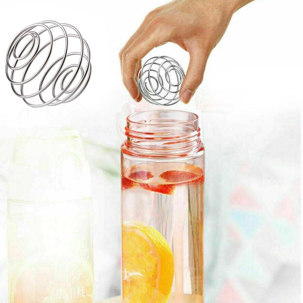 1Pc acier inoxydable remuant boule mélangeur mixte bouteille lait jus mélange ensemble boisson mélangeur bouteille protéine Gadgets barre d'eau M2E7