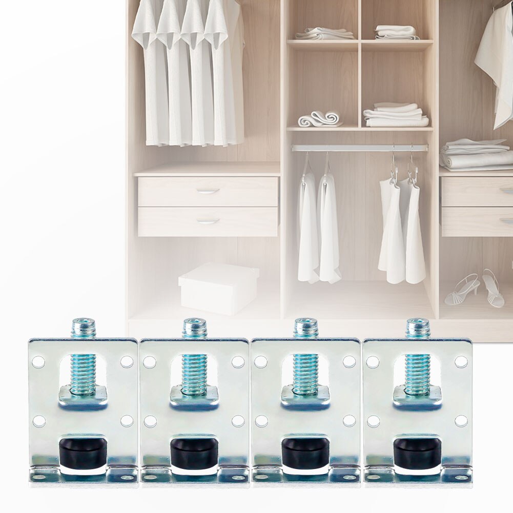 4pcs Heavy Duty Foot Screws Home Furniture Leg Leveler Shop Cabinets For Table Adjustable Height Shelf Units Strong Load-bearing