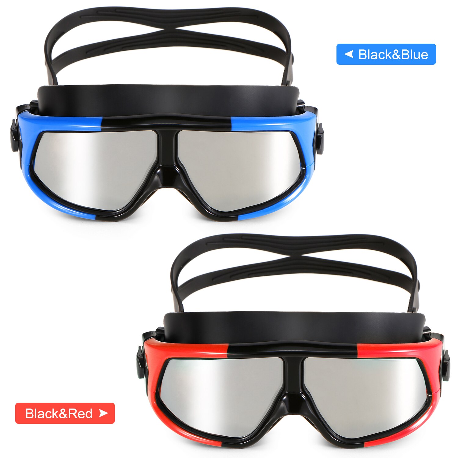 Swimming Goggles for Adults - Anti-Fog Wide View Adjustable