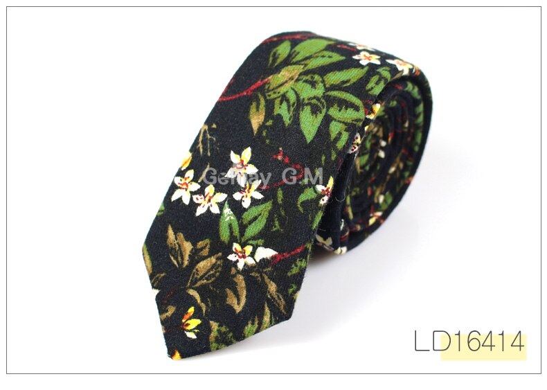 Märke bröllop bomull blommiga slipsar för män kostym smala herr slipsar gravatas slim corbatas vestidos hals slips cravat brudgums slips: Ld16414