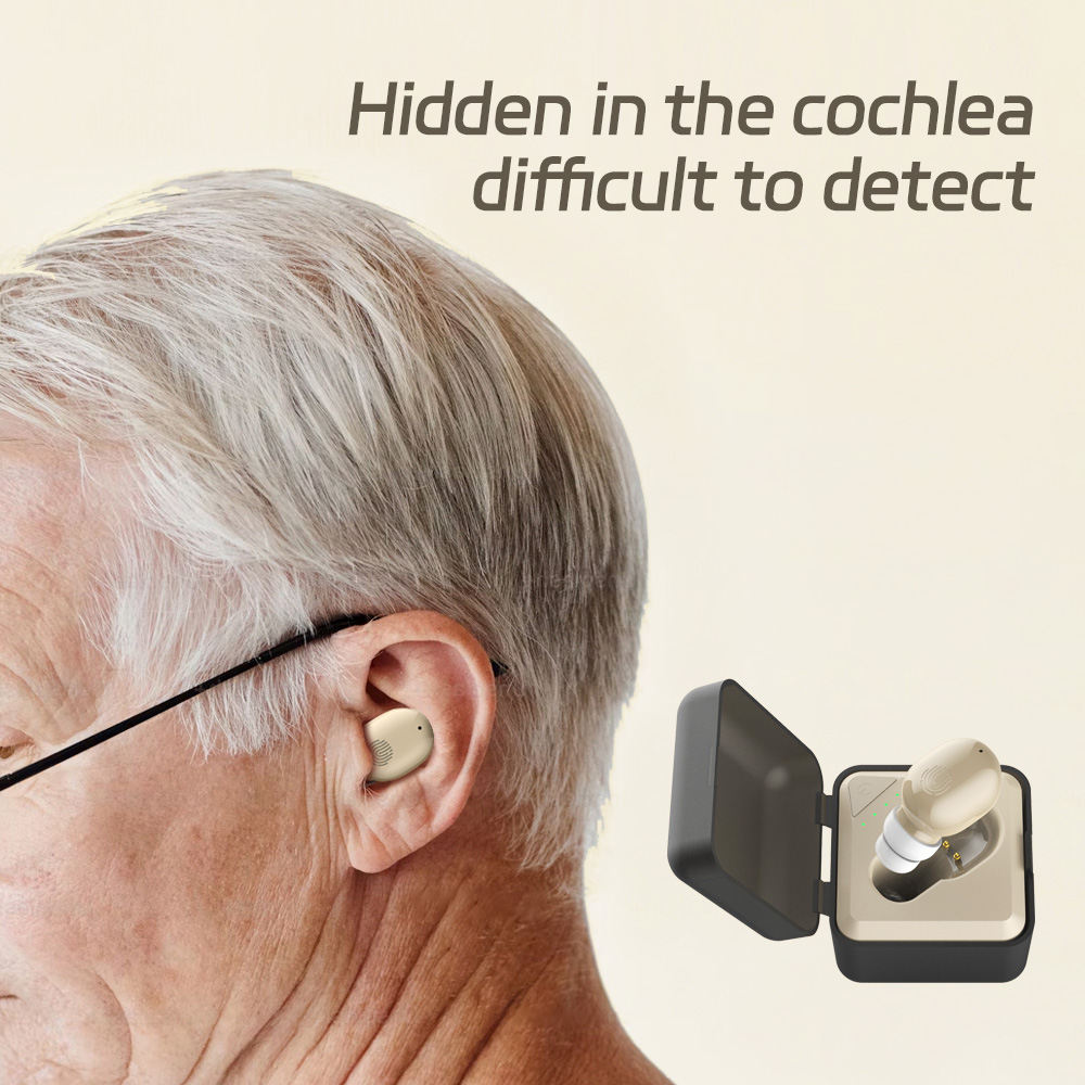 Single ear charging case, auxiliary listening headphones, mini in ear noise reduction, elderly for hearing aid function