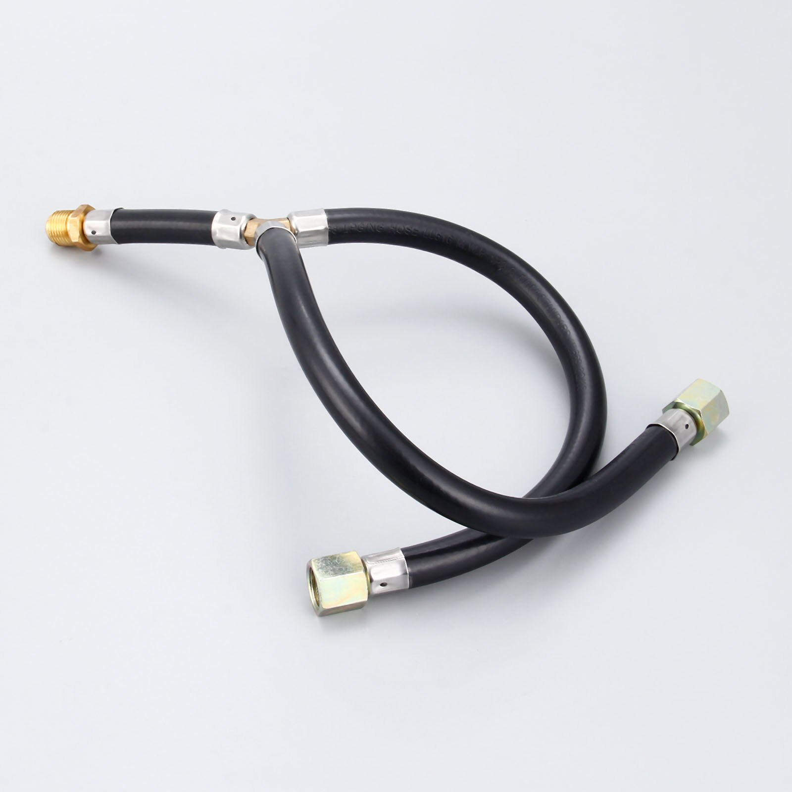 Propane Y Splitter Connection Pipe 3/8 Inch Flare Gas Barbecue GRILL Connection Pipe Y Splitter Inlet Pipe For BBQ Stove