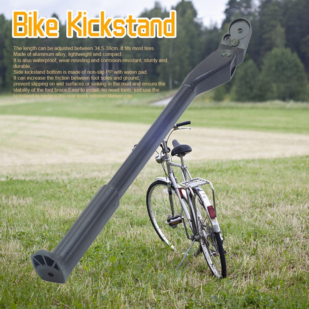 Side Stand Aluminum Alloy Bike Kickstand Easy Install Adjustable Universal Foot Support Quick Release Rear Cycling Waterproof