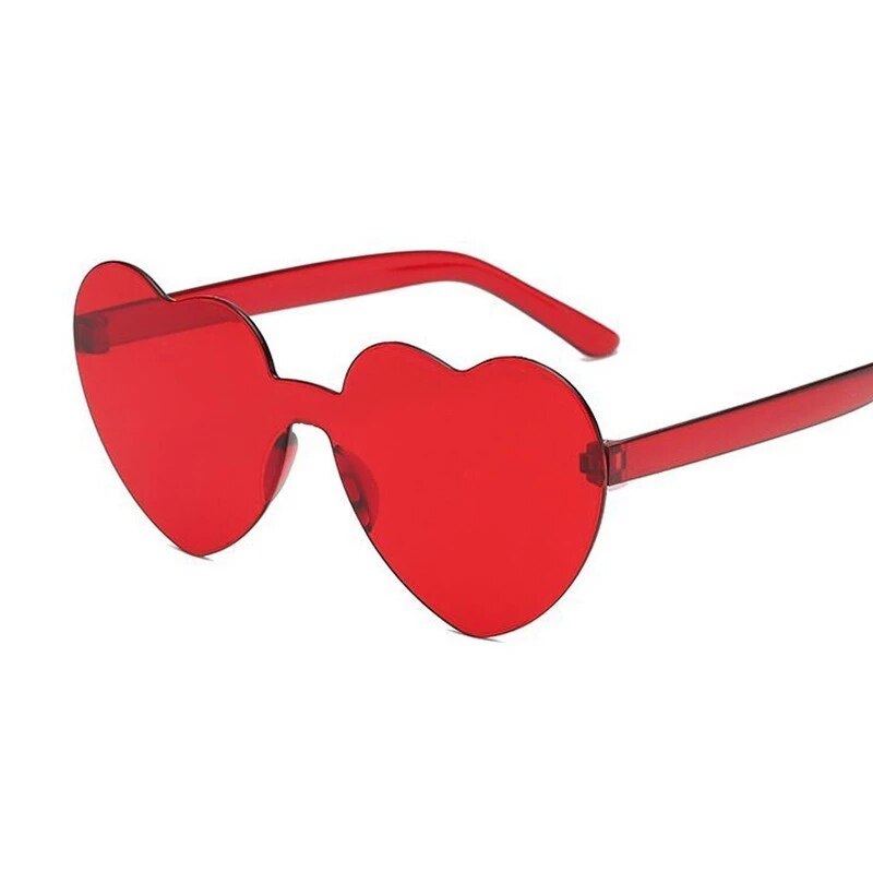Love heart solbriller kvinder sød sexet retro cat eye vintage billige solbriller rød kvindelige chaufførbriller: Rød