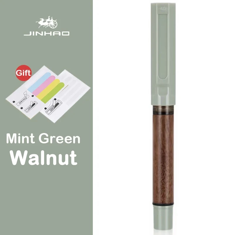 JINHAO 58 Wood Fountain Pen Colors Student F EF Nib Ink Pen Calligraphy Pen Stationery School Office Supplies