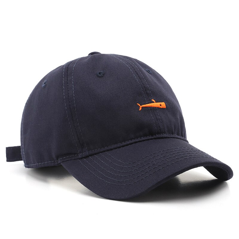 Sleckton baseball kasket til mænd og kvinder retro far hatte sommer udendørs visir kasket unisex snapback hat fisk broderi hat: Flåde