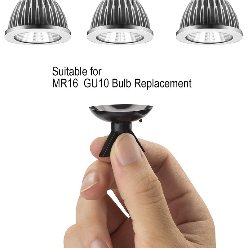 -25Stck GU10 Glühbirne Wechsler Lampe Wechsler Kopf PVC Saugnapf Lampe Ersetzen für LED Halogen Mini Spur Lichter