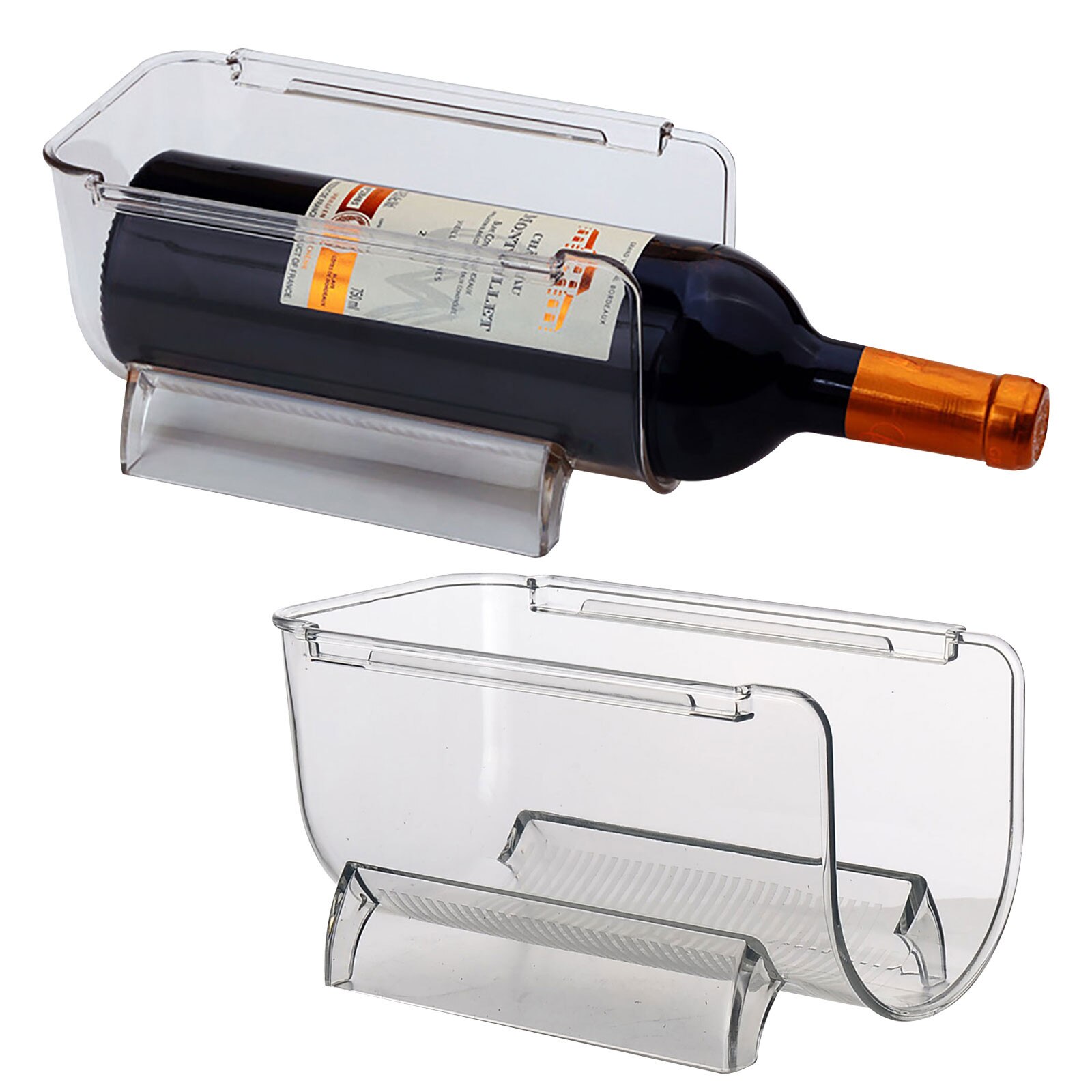 Refrigerator Organizer Kitchen Bottle Storage Rack Stackable Wine Holder Bottles Display Shelf Fridge Kitchen Organizer 1231