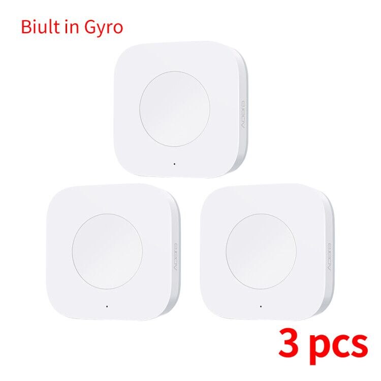 Aqara Wireless Smart Switch Remote Control ZigBee Intelligent Application One Key Control for Xiaomi home mijia App: Biult in Gyro 3pcs
