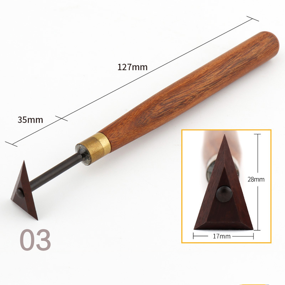 Herramientas de cerámica de caoba de , cuchillo de acero de tungsteno, escultura de arcilla con mango de madera, herramienta práctica de recorte, arte DIY: 03