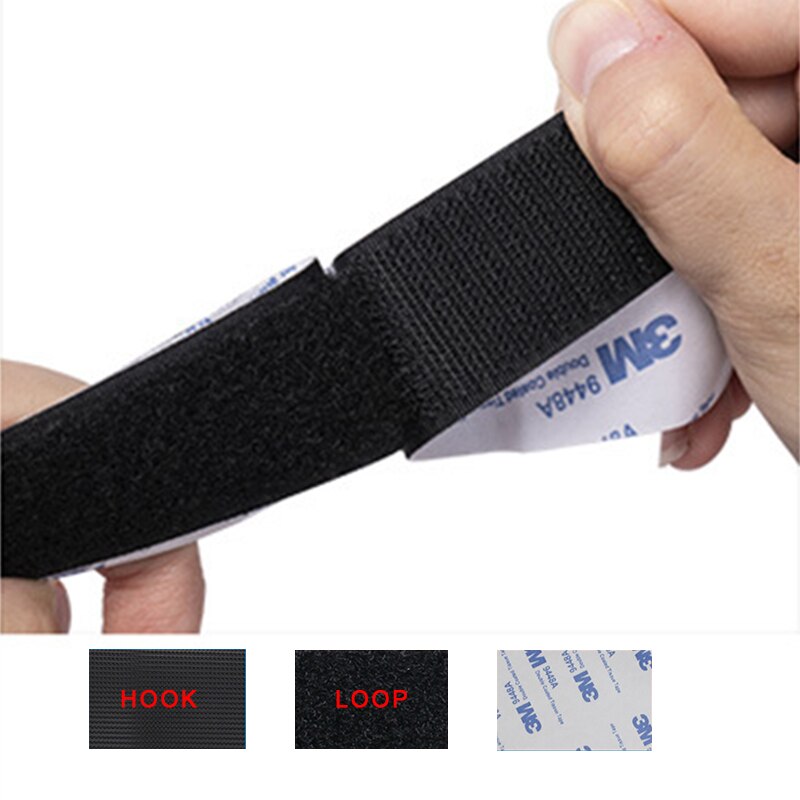 Ruban velcro auto-adhésif en Nylon, 10M, autocollant magique avec colle, accessoire de bricolage pour la maison