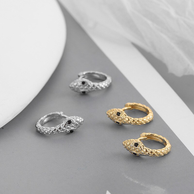 Allergieprävention: 925 ohrstecker aus sterlingsilber für damen, koreanischer schlangen-ohrschmuck für partys