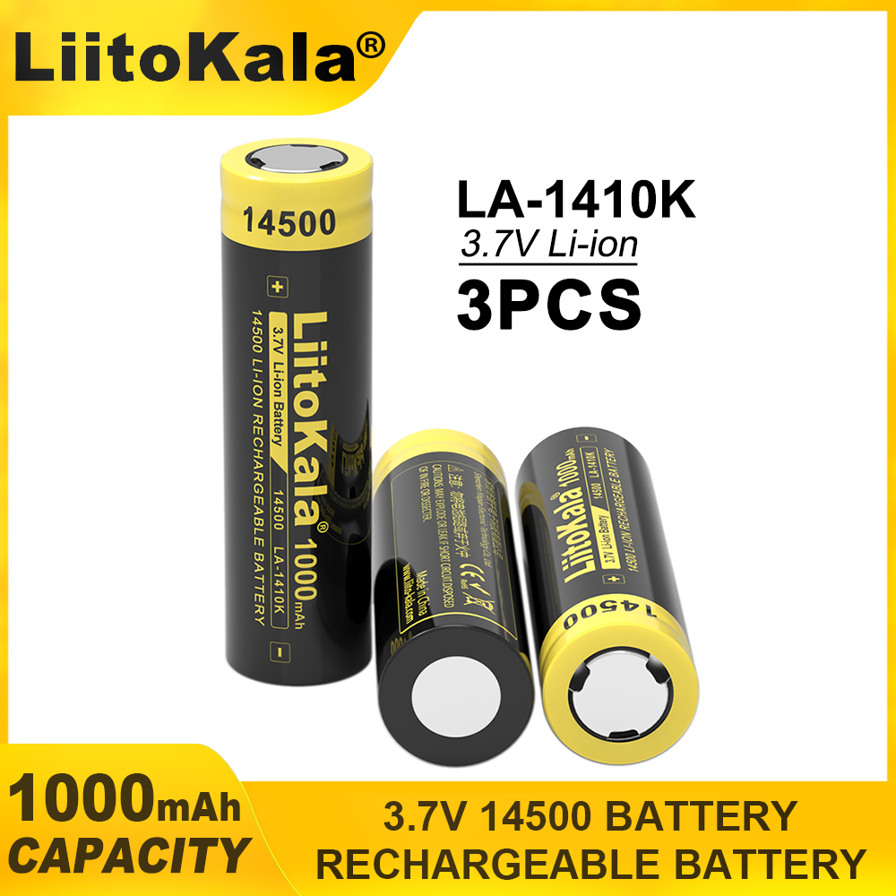 Nitecore Micro-USB Pila Ricaricabile NL1475R 14500 Agli Ioni Di Litio 750 Mah
