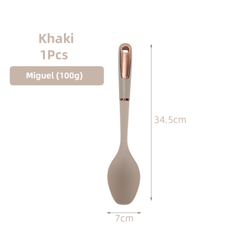 Silicone Kitchen Utensils Non-Stick Cookware Cooking Tools Gold Plated Modern Resistant Heat Kitchenware Accessories Tool: Ivory