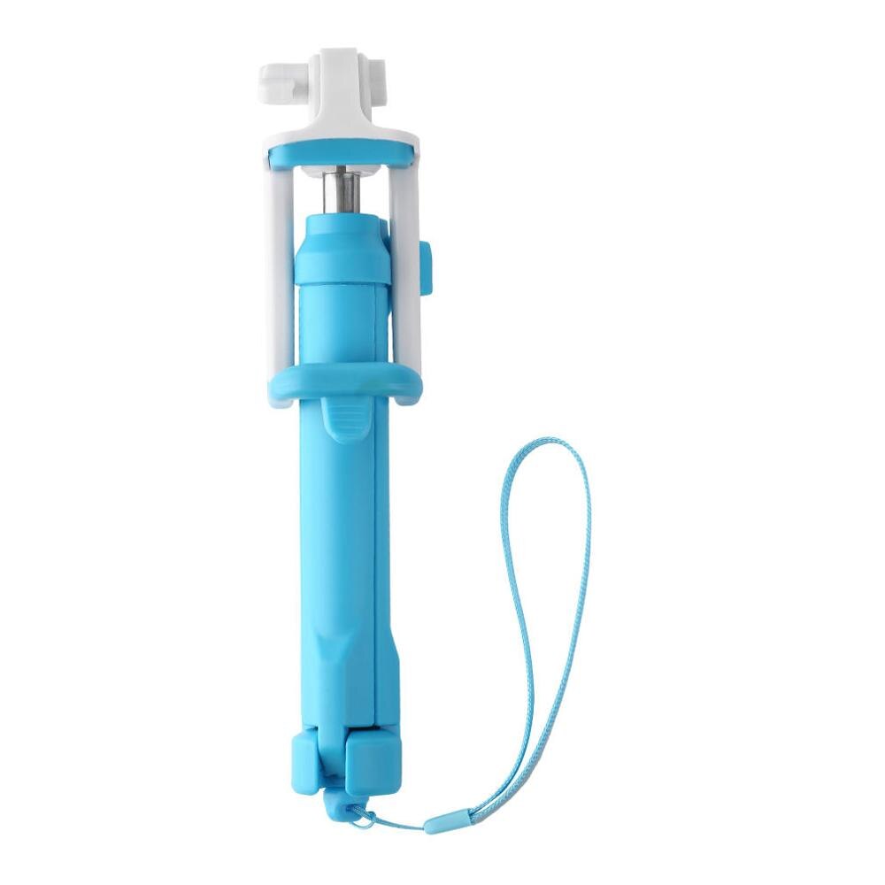 Wireless BT 4,0 Selfie palo Disparador remoto de teléfono móvil palo Selfie monópodo trípode soporte para IOS Smartphones Android: Blue