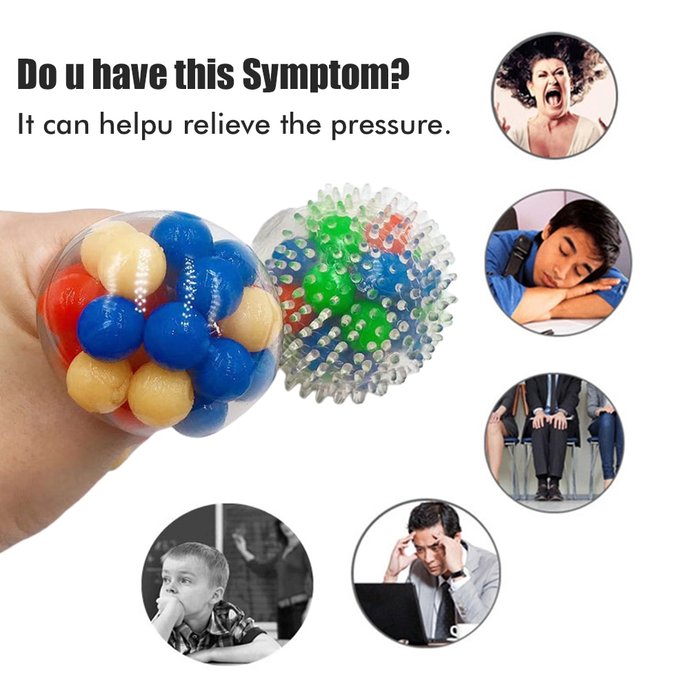 3 sztuk/zestaw śmieszne zabawki antystresowe kratka wentylacyjna piłka dekompresji zabawki dekompresji zabawki kulki winogron zmniejszyć ciśnienie piłki ręcznie zabawka prządka