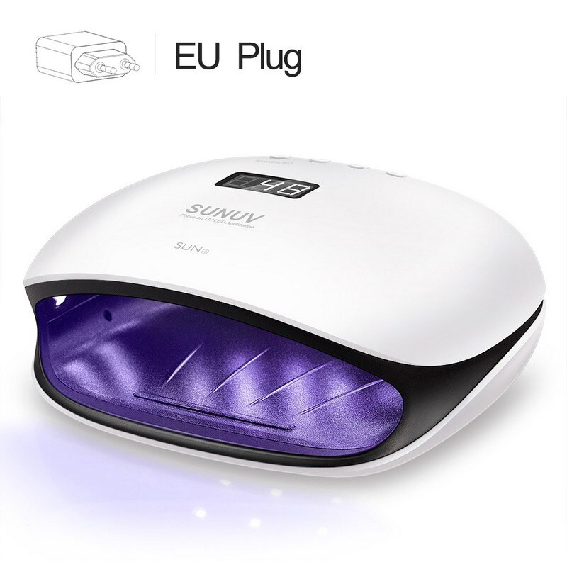 SUNUV SUN4 – lampe sèche-ongles LED UV 48W, avec écran LCD, photothérapie UV intelligente, outil de manucure, pour femmes: SUN4 EU Plug