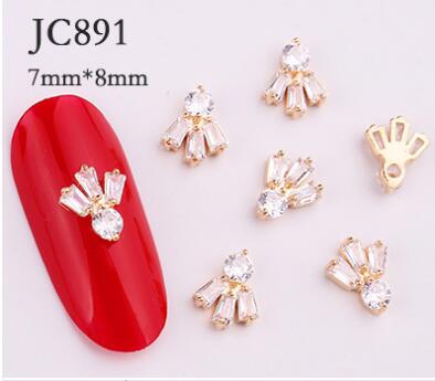 Bijoux d'ongle rouge avec zircon et chaîne, décoration autocollante avec diamant, licorne, , directement depuis l'usine,: 891