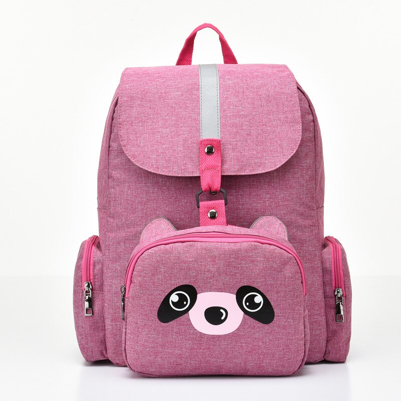 Bolsa de pañales, mochila de mamá, Bolsa de pañales grande de maternidad, Bolsa de maternidad impresa para bebé, mochila de viaje, Bolsa de neopreno para el cuidado del bebé: Pink