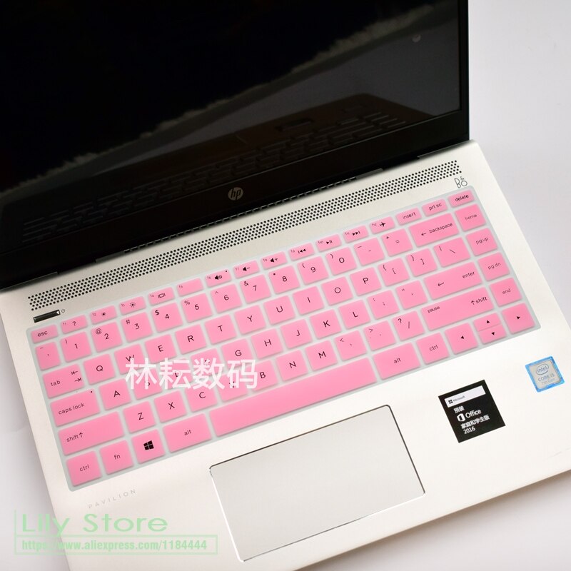 Til hp pavilion  x360 14 tommer tastaturbeskytter hud cover blød 14m-ba011dx 14m-ba013dx x 360 2- i -1 touch screen laptop: Lyserød