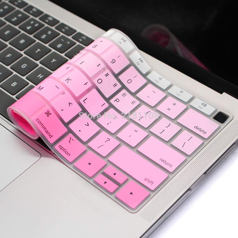 Koreansk sprog silikone tastatur cover hud til macbook nyeste air 13 tommer release  a1932 med nethinde display os layout