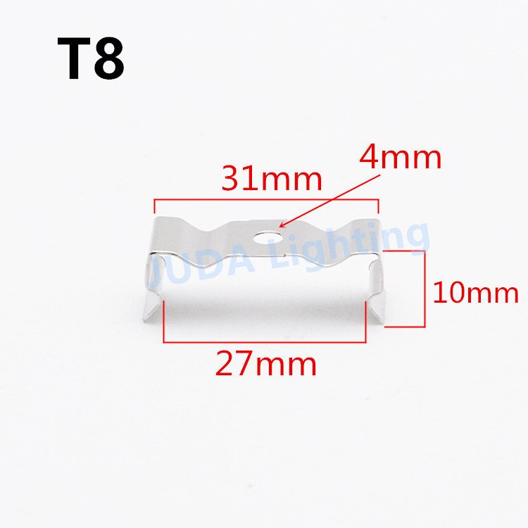 T8 bracket T5 tube lamp bracket fastener iron part LED tube securing clip LED integrated fluorescent T4 tube light buckle clamp: T8