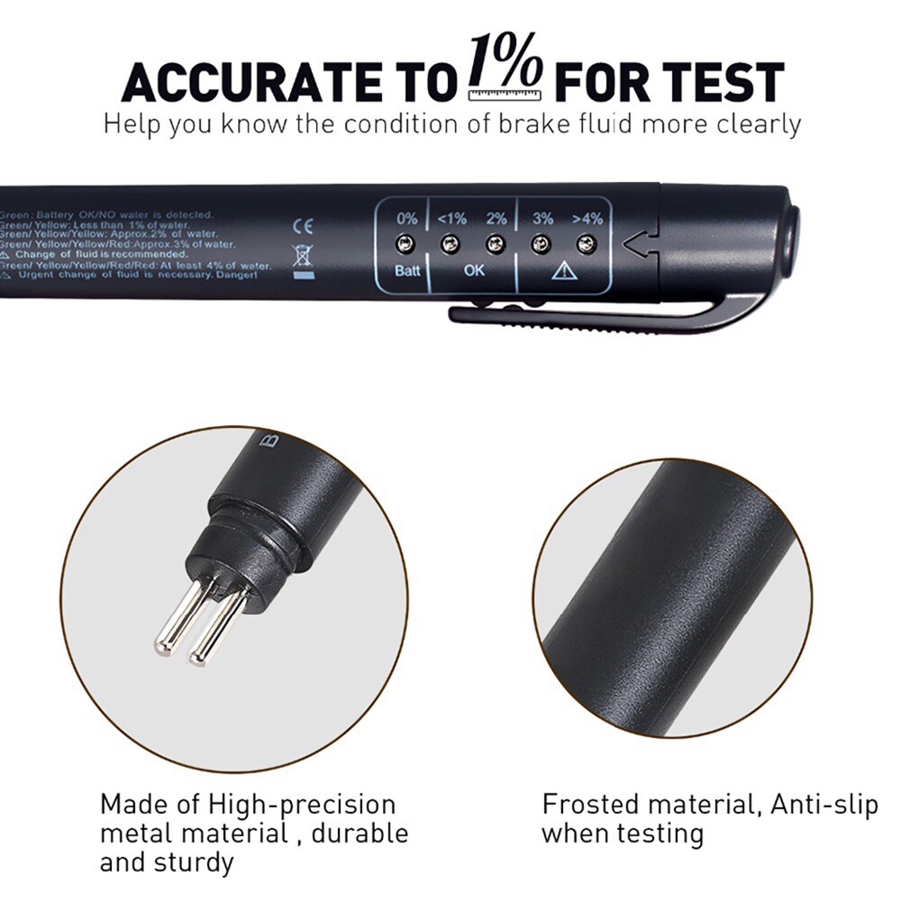 Universal Brake Fluid Tester Pen Style Car Diagnostic Tools Fit for DOT 4.0 DOT 5.1 Oil Testing