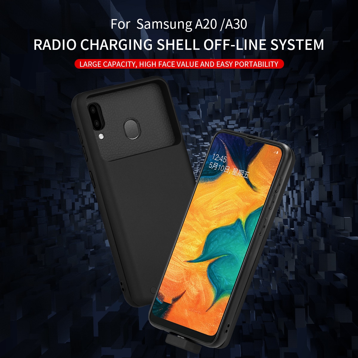 Leioua 7000 mAh Estendido Caso Bateria Capa Para Samsung A20 A30 Bateria Recarregável Externa de Carregamento Do Telefone de Proteção