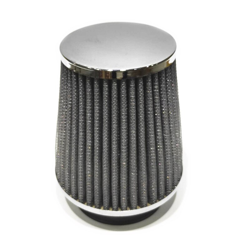 Spsld universal bil luftfiltre ydeevne high flow koldt indtag filter induktionssæt sport power mesh kegle 76mm: Sølv