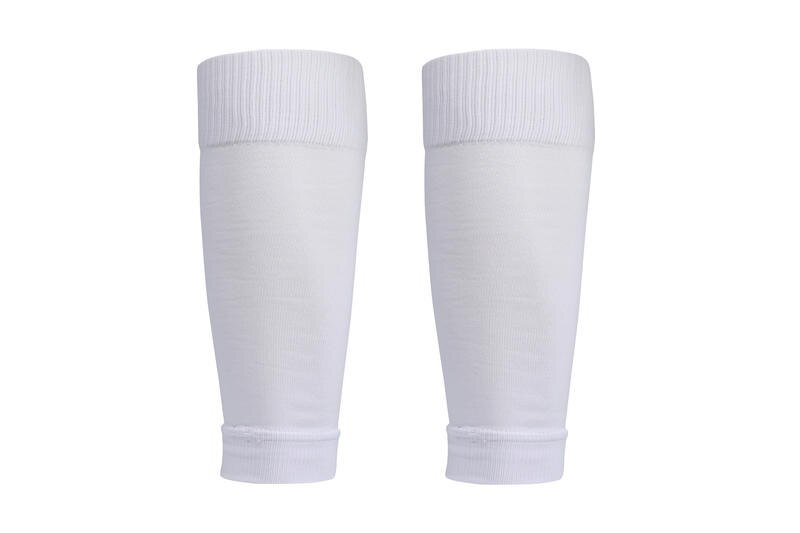 1 par voksen fodbold cykel ben varmere åndbar basketball fodbold løb kompression elastisk ben ærme knæ sport: Lt606 hvide sokker
