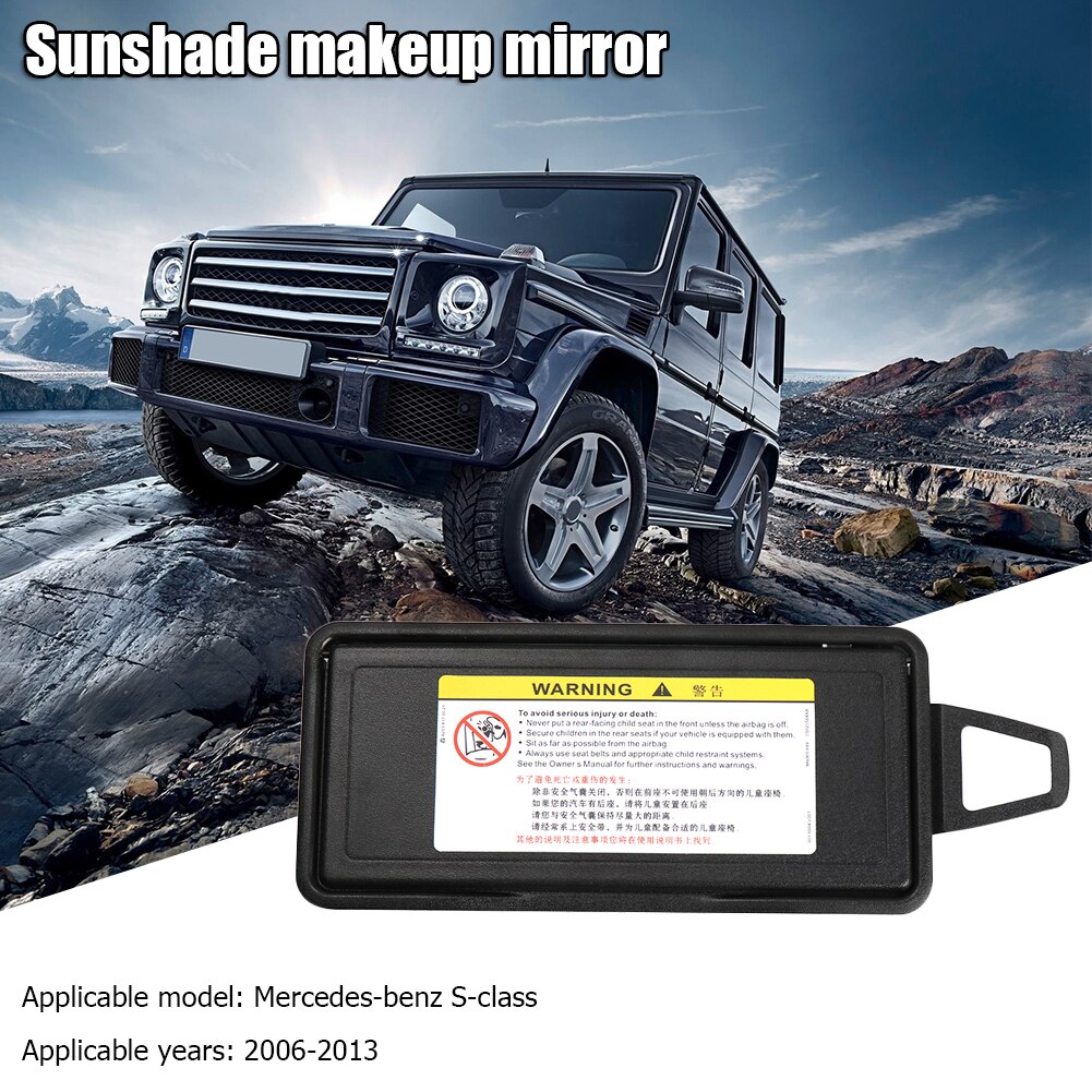 Driver Side Sun Replacement Visor Vanity Mirror Easily Installation Personal Car Elements for Mercedes-Benz W221 2006