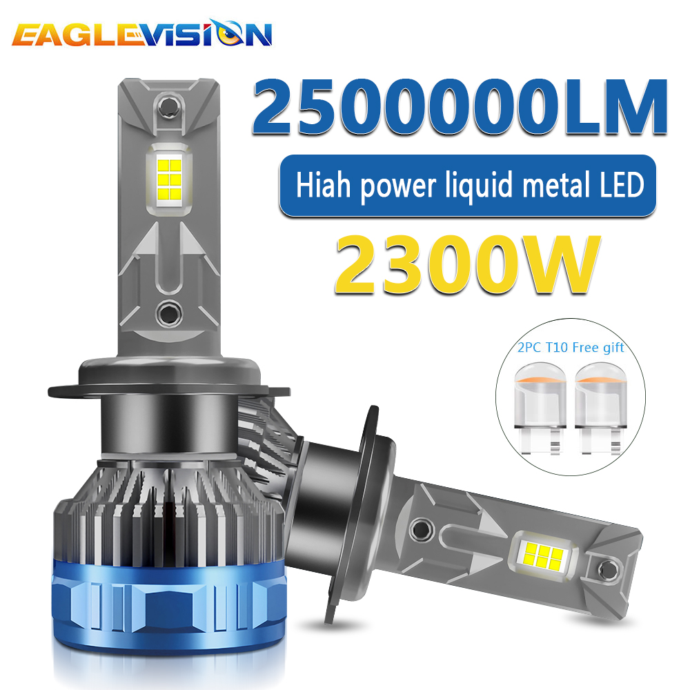 EAGLEVISION bombilla Led para faros delanteros para coches H4 Turbo Canbus 12v 24v 1800W lámpara de alta potencia HB3 HB4 9012 H1 H4 H7 H11 H13