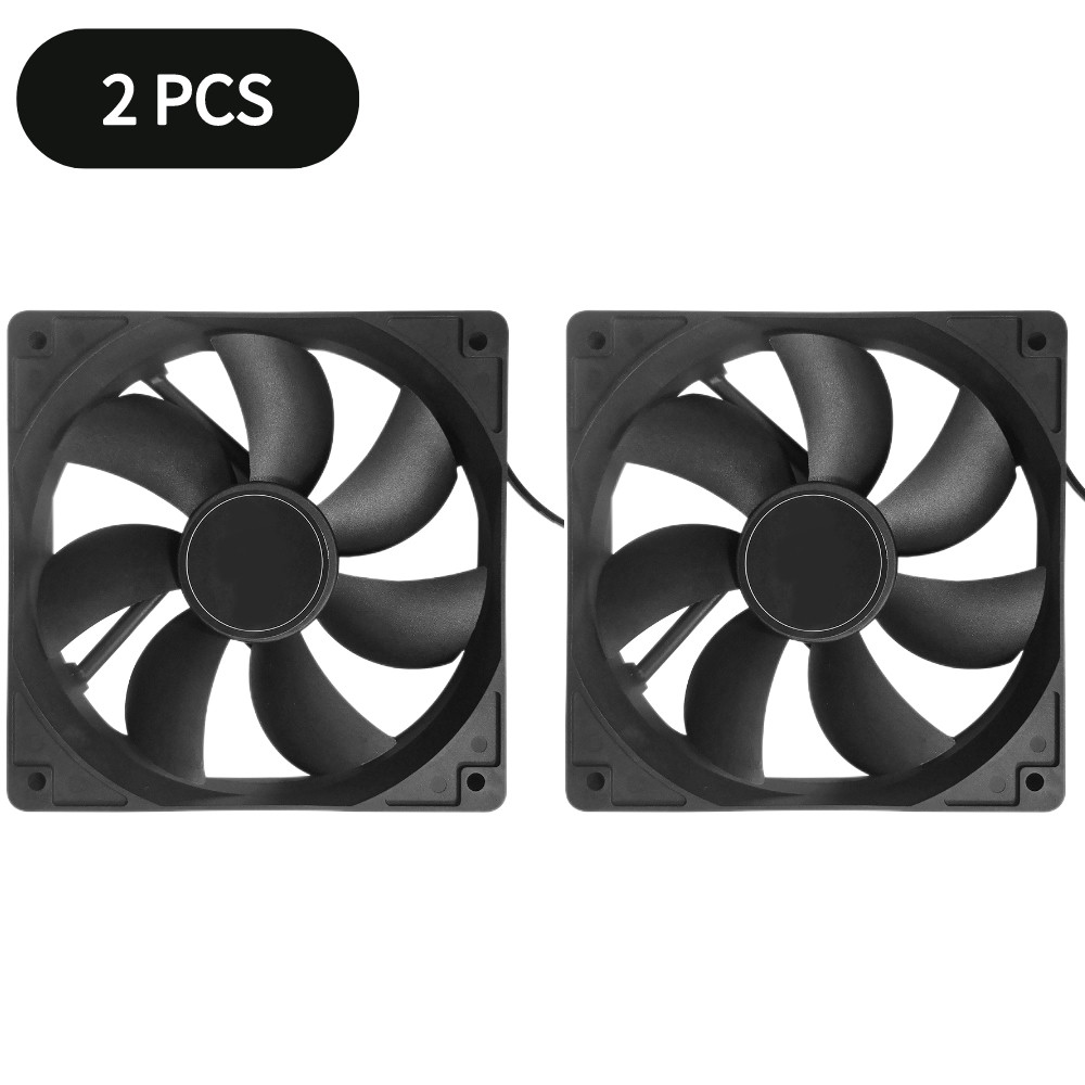 120mm Computer Case Fan Ultra Silent Quiet Cooling Fan PC Cooler Fan DC 12V Quiet Cooler Radiator for Computer PC Case: Red