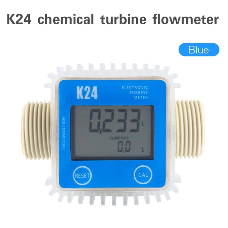 K24 Turbine Digital Oil Fuel Flow Meter Gauge For Chemicals Liquid Water U1JB