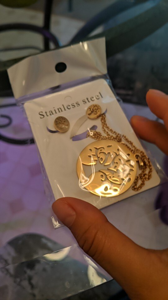 Luxukiskids-collier et boucles d'oreilles en or pour femmes, pendentif grand arbre, bijoux indiens, style dubaï, idée