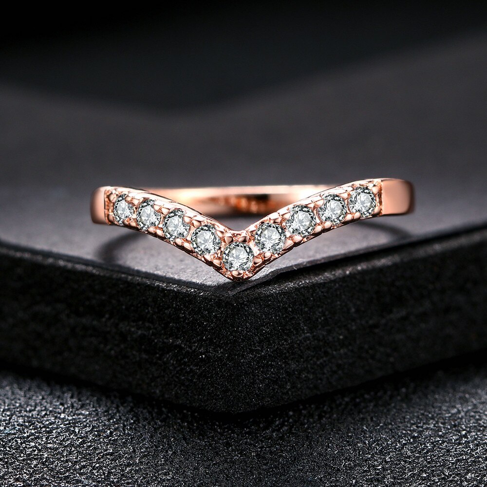 Dubbele Fair Top Aaa + Zirconia Hart Ringen Rose/Wit Goud Kleur Mode-sieraden Voor Vrouwen Bruiloft Hotsale DFR011