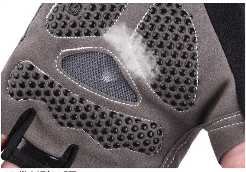 Silicone Cycling Anti-slip Anti-sweat Men Women Half Finger Gloves Breathable Anti-shock Sports Gloves Bike Bicycle Glove