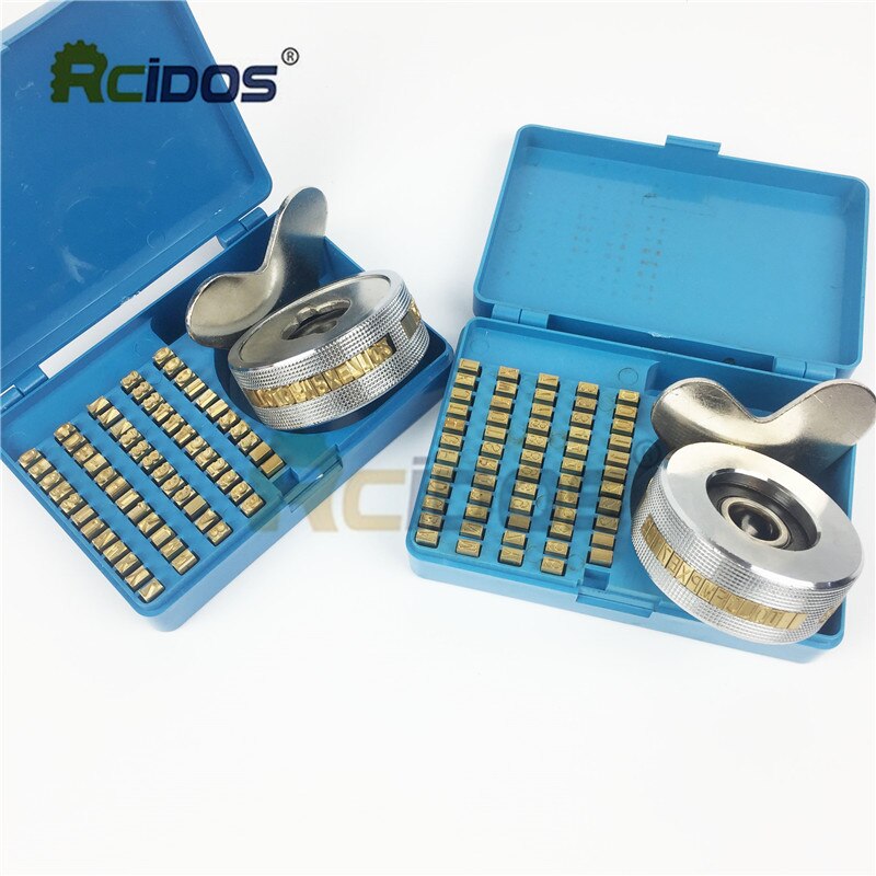 RCIDOS Convex/Concave 3x5x9mm brass letters kit for FR-900/FR-770 Continous band sealing machine character wheel box