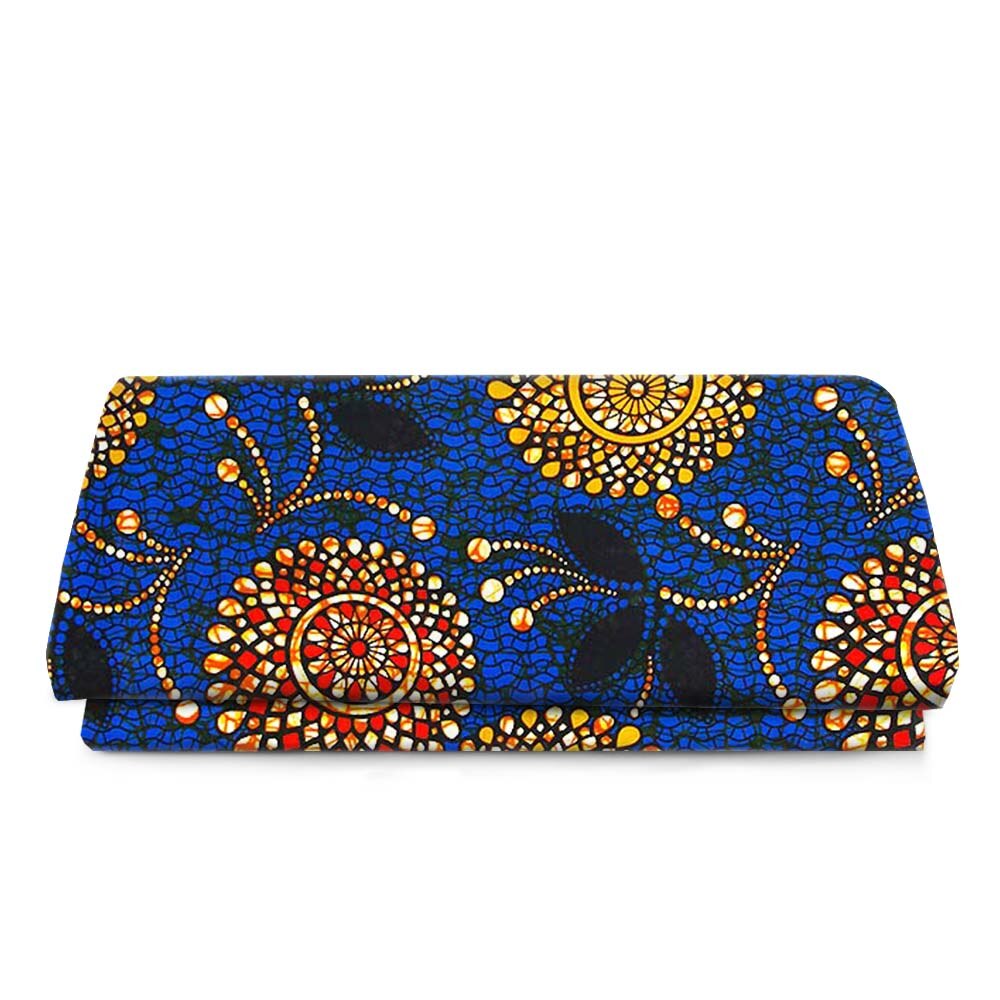African Traditional Style Ankara Real Wax Print Cotton Fabric with Round Pattern for Sewing,Diy,Dress AFRICA NO.1