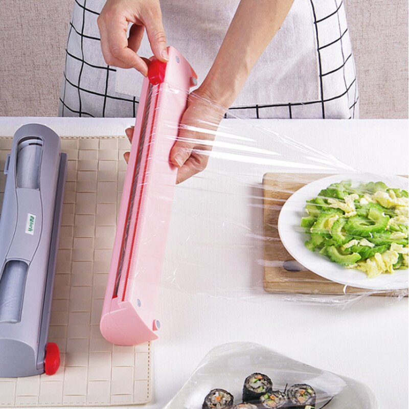 Eten Wrap Dispenser/Snijder, Keuken Tool Folie Vershoudfolie Wrap Disp