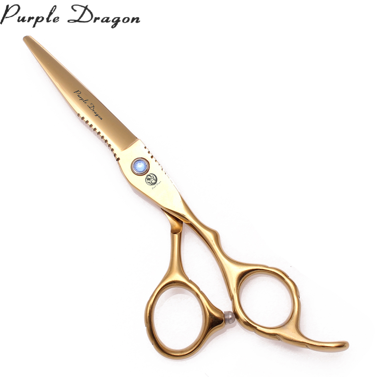 Lila Drachen 6 "JP Stahl Friseur einstellen Haarschnitt Ausdünnung Schere Haar Schneiden Schere Barbier Schere 1011# Gold